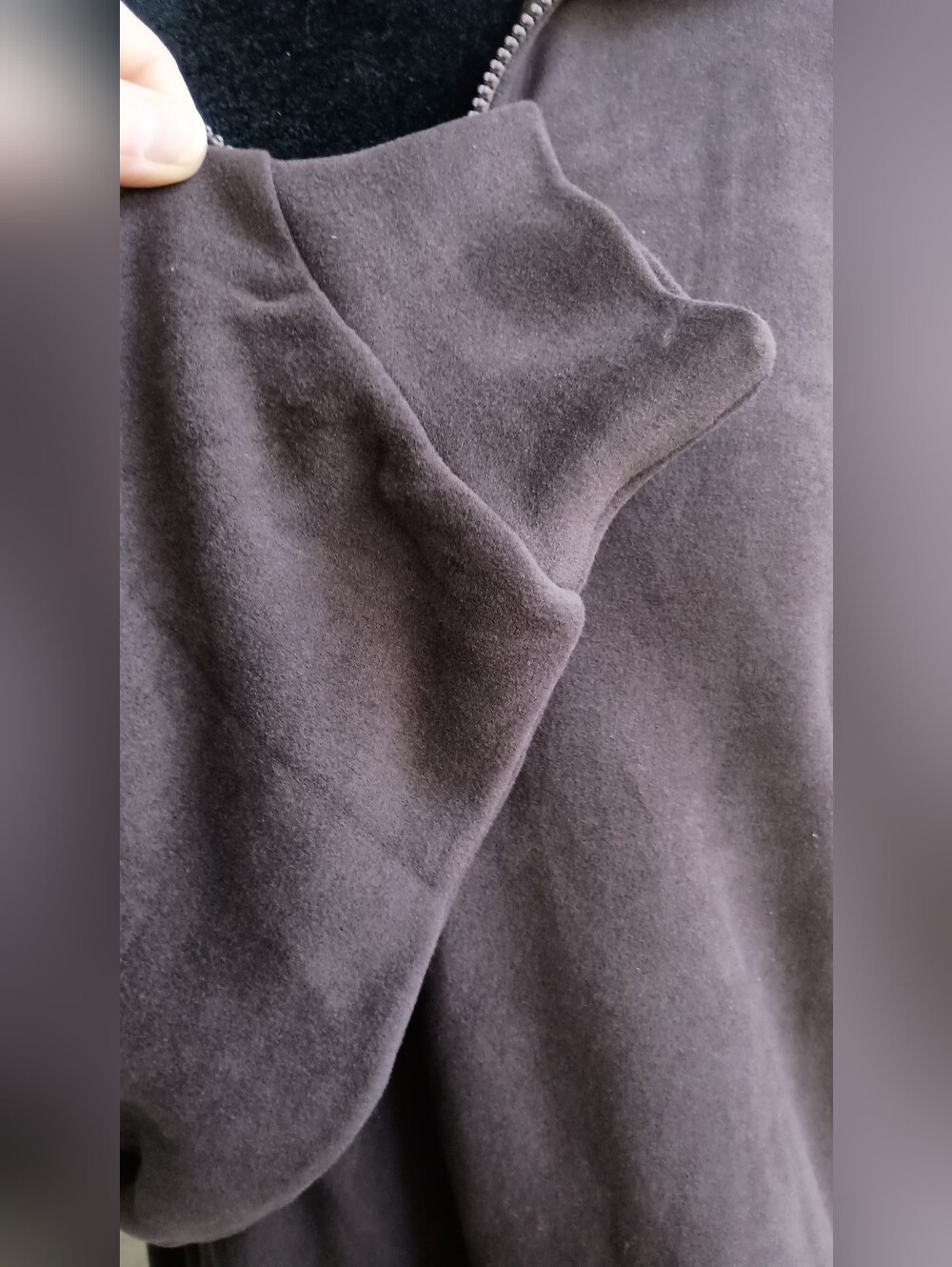 NWOT Varley Chocolate Brown Half-Zip Cowl Sweater_XL - Picture 5 of 11